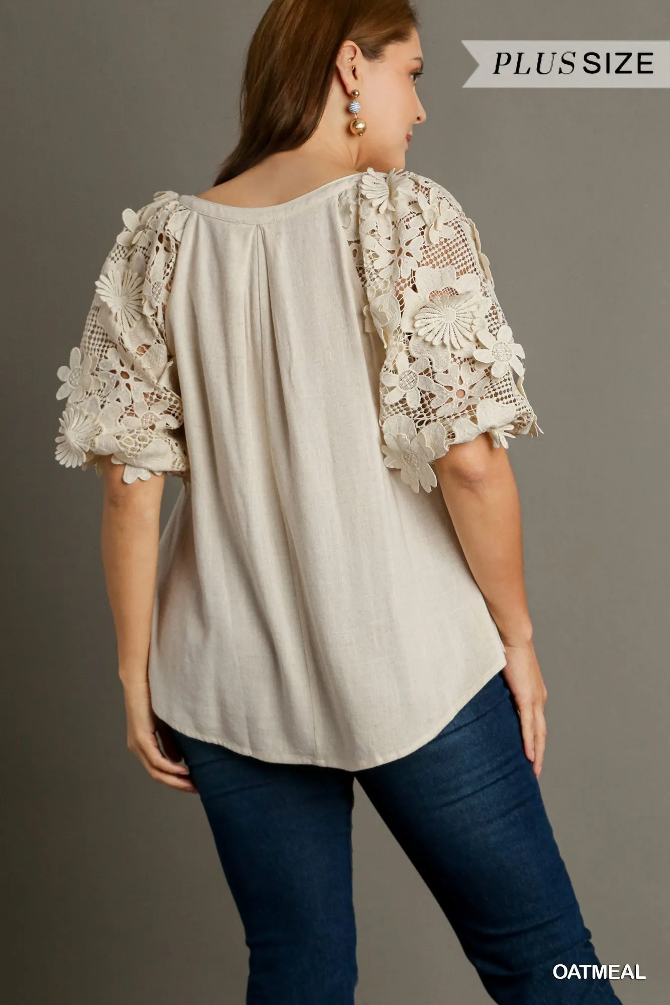 3D Floral Lace Top
