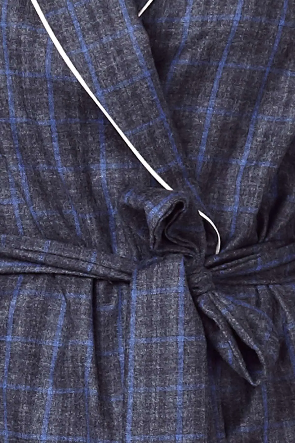 AMELIE TARTAN WOOL ROBE - Archive