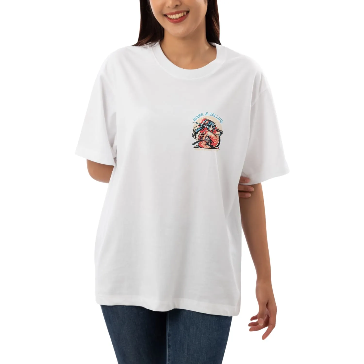 Anime calling Womens Oversized T-shirt