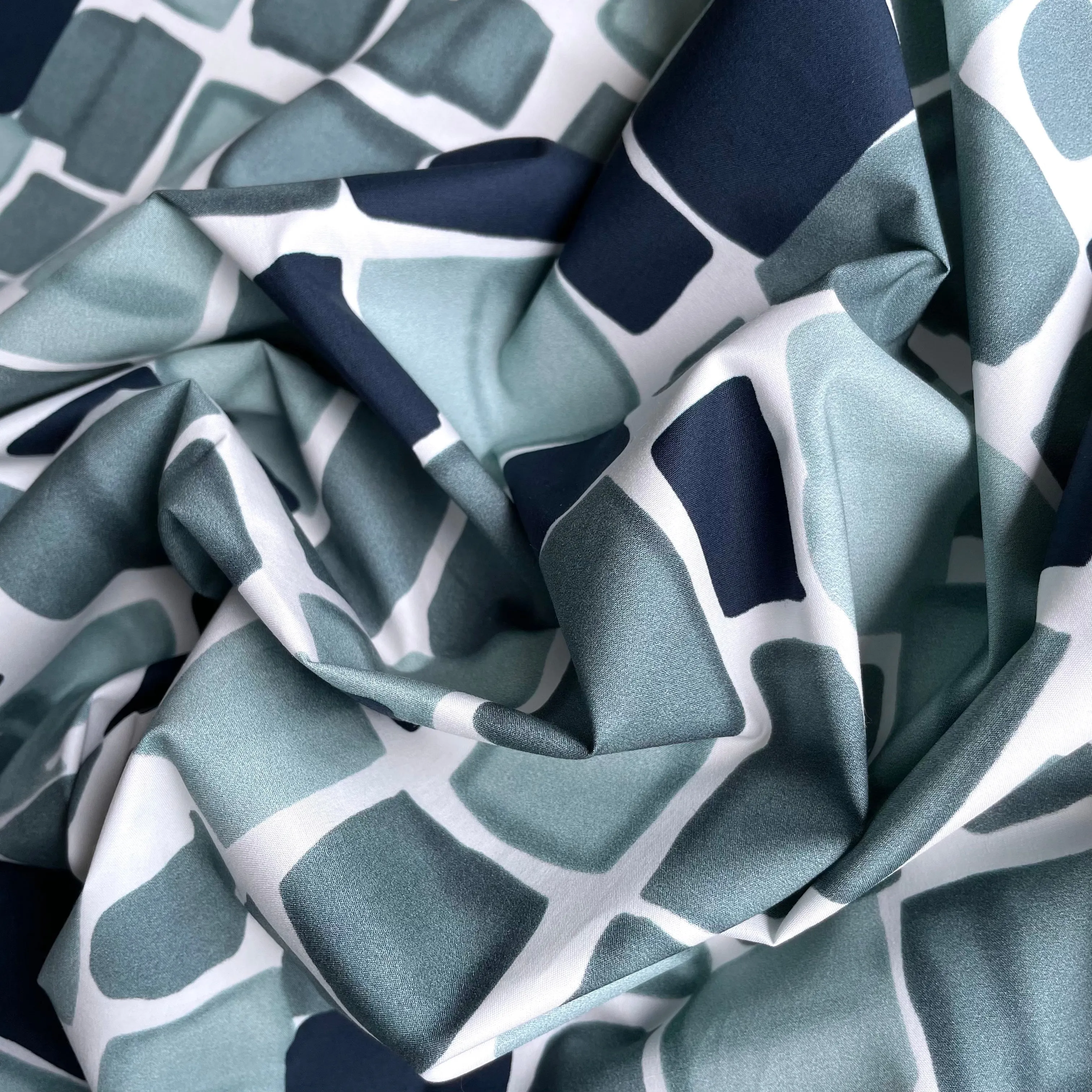 Aquatic Tiles Poplin
