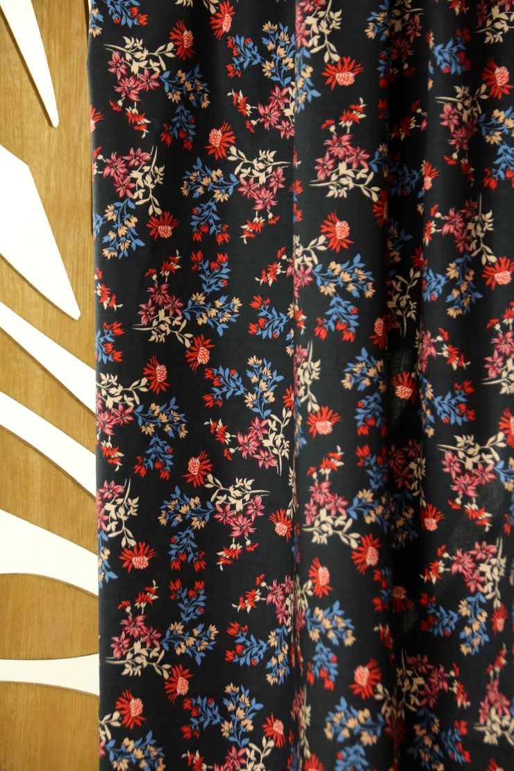 Atelier Jupe - Dried Flower Print Cotton-Stretch Fabric