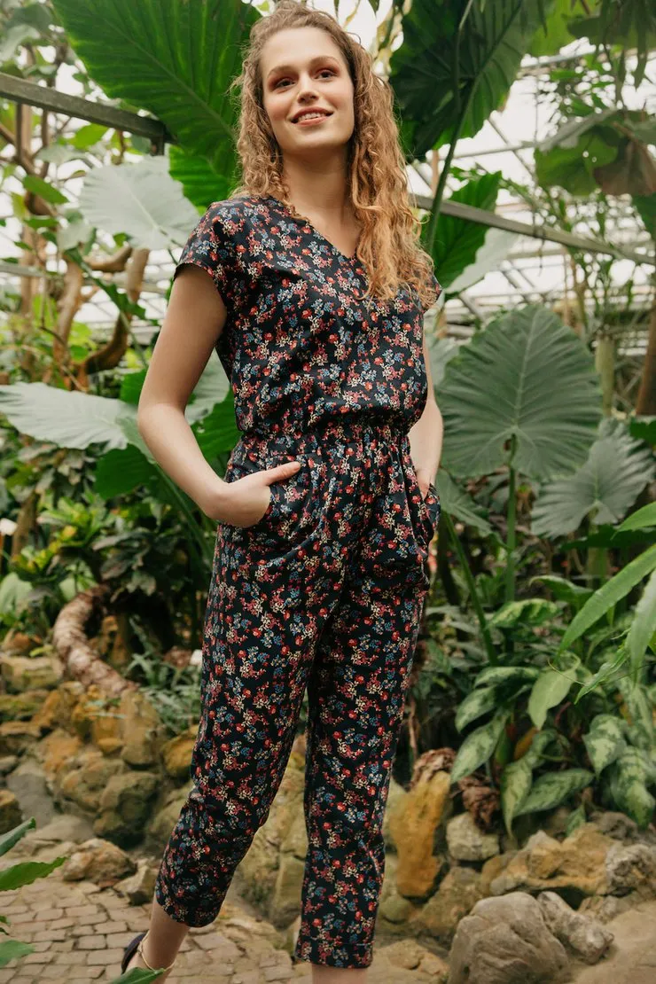 Atelier Jupe - Dried Flower Print Cotton-Stretch Fabric