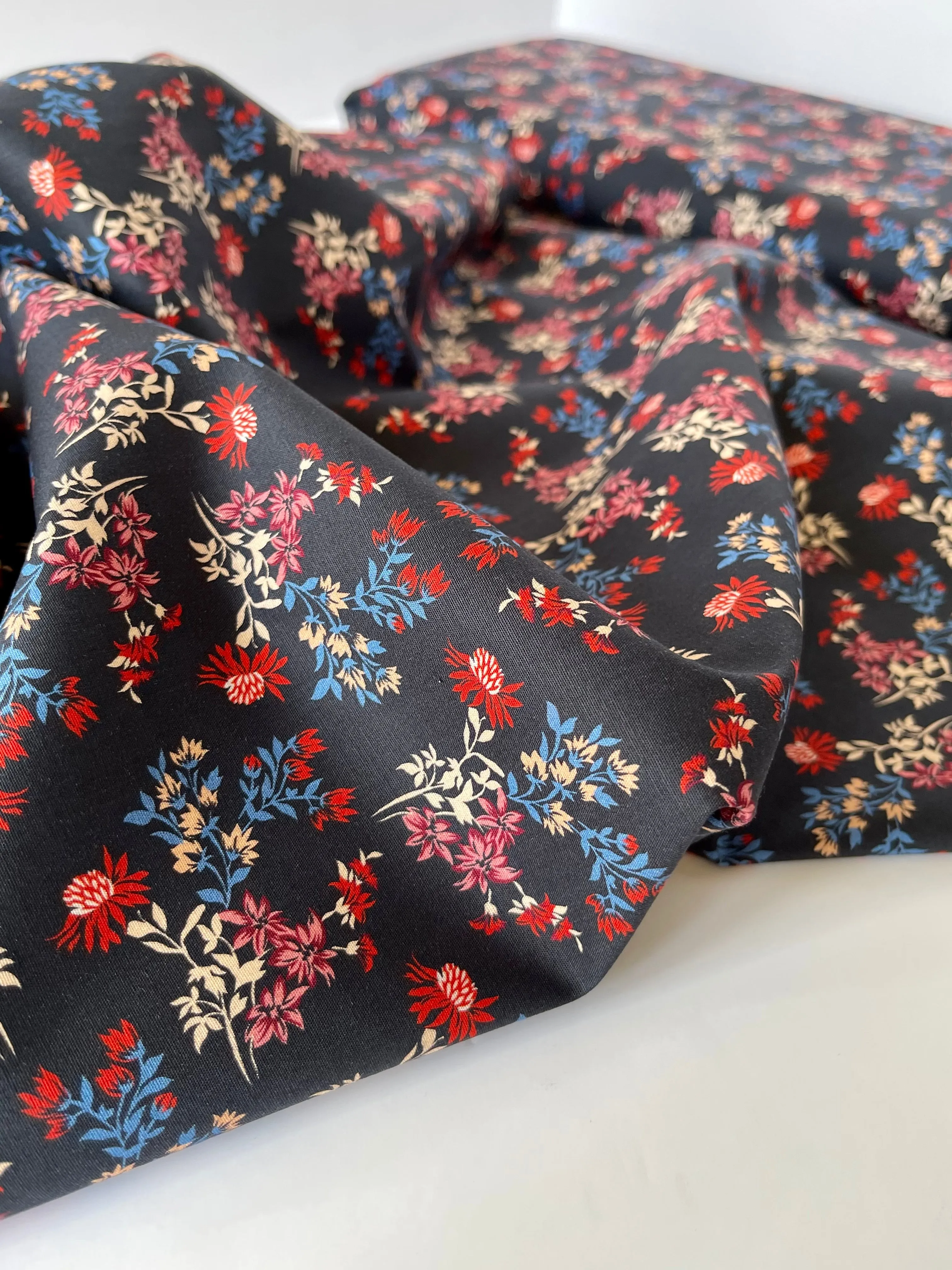Atelier Jupe - Dried Flower Print Cotton-Stretch Fabric
