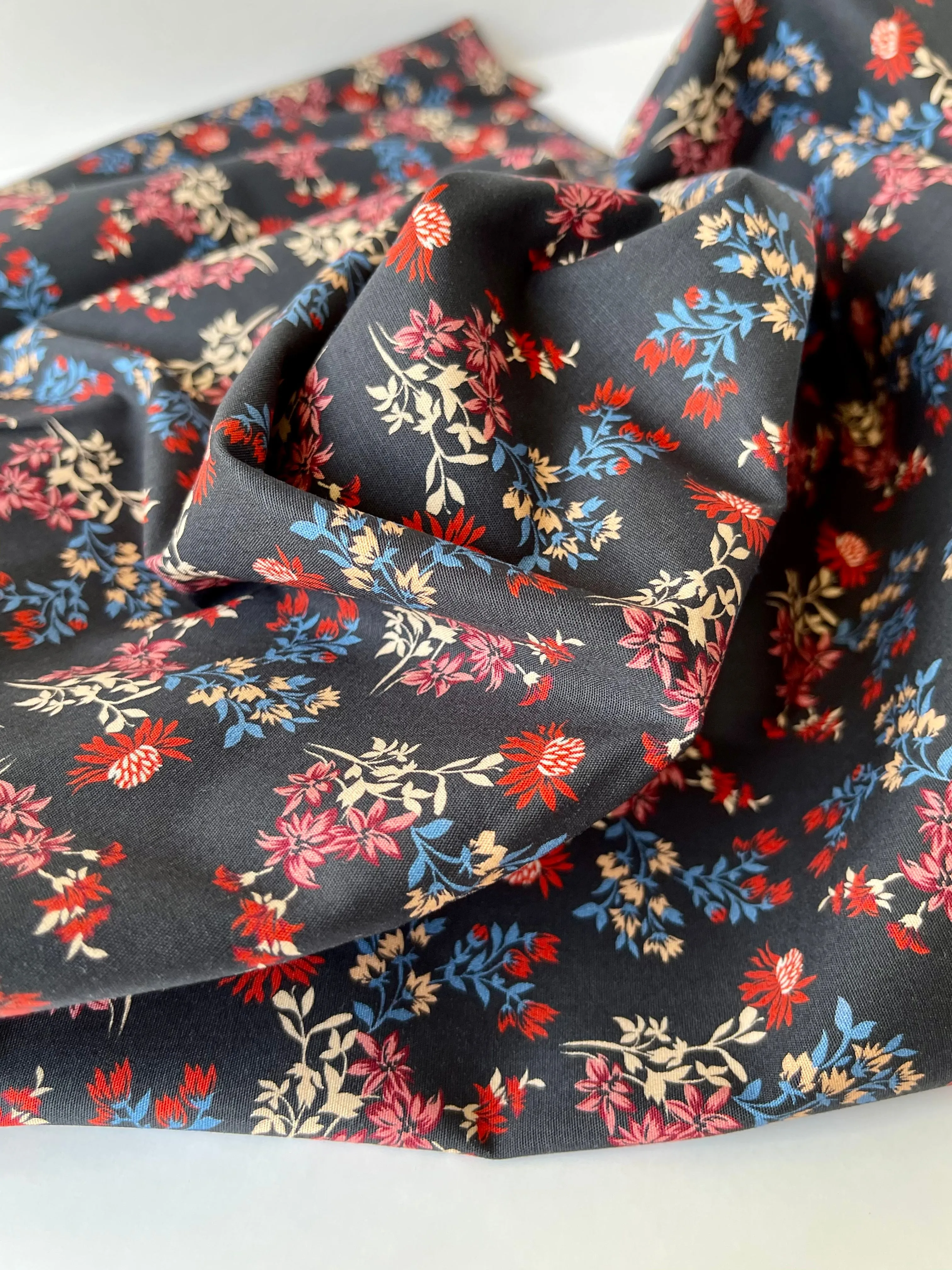 Atelier Jupe - Dried Flower Print Cotton-Stretch Fabric