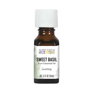 Aura Cacia, Sweet Basil Essential Oil, 0.5 Oz