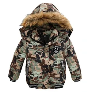 Baby Boy Fall Camouflage Hooded Jackets