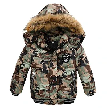 Baby Boy Fall Camouflage Hooded Jackets