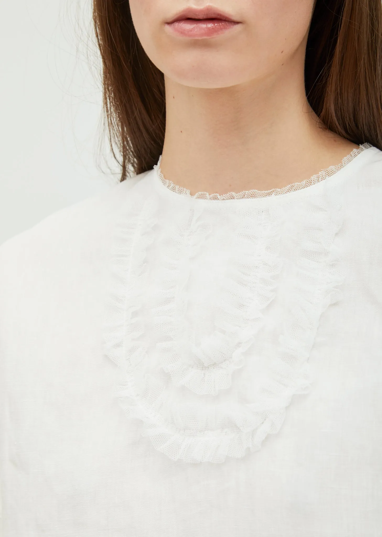 Barbara Long Sleeve Linen Blouse