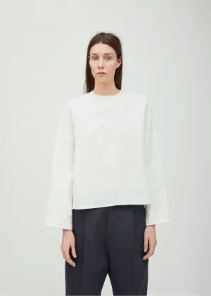 Barbara Long Sleeve Linen Blouse