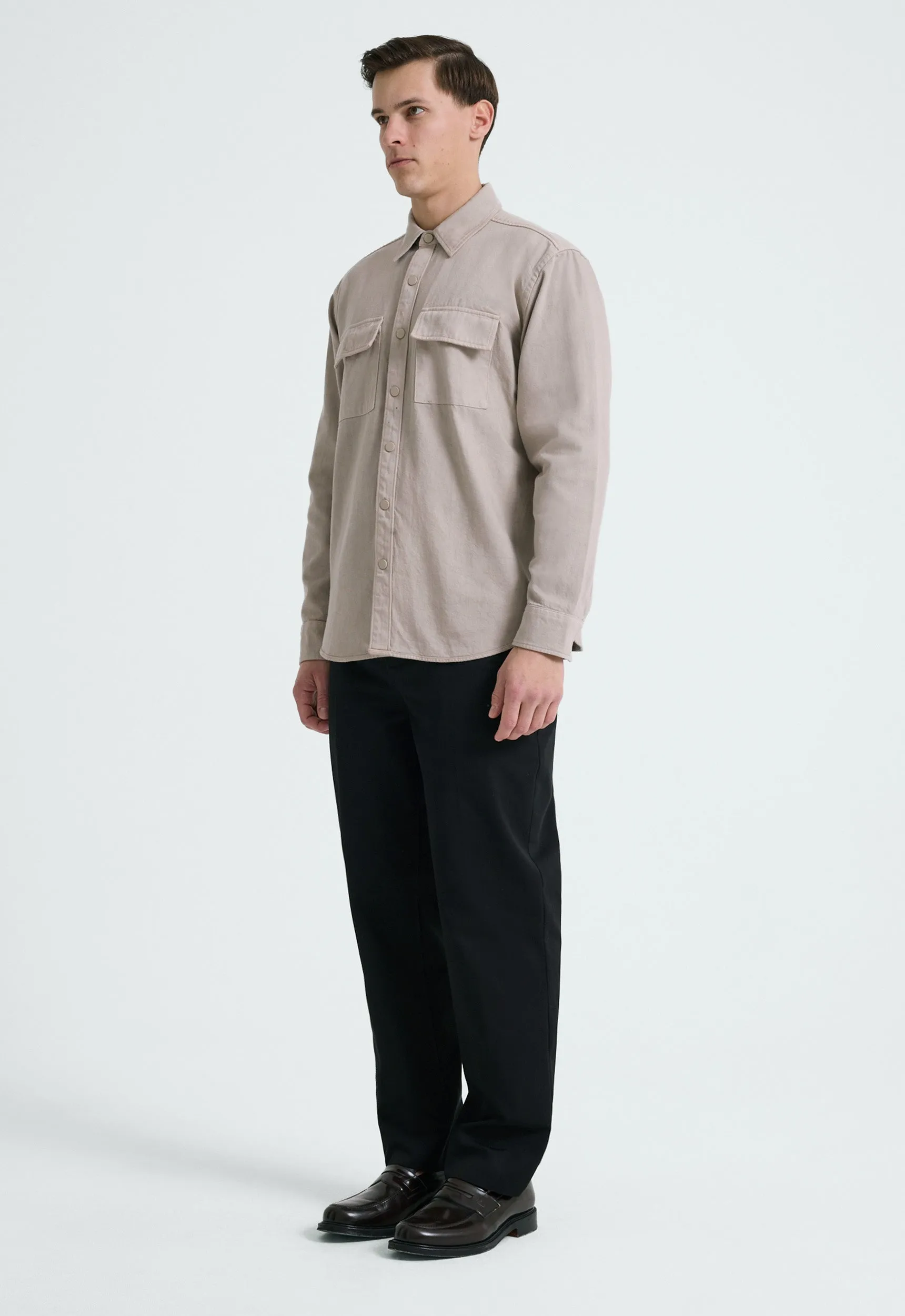 Begg Cotton Shirt - Pearl
