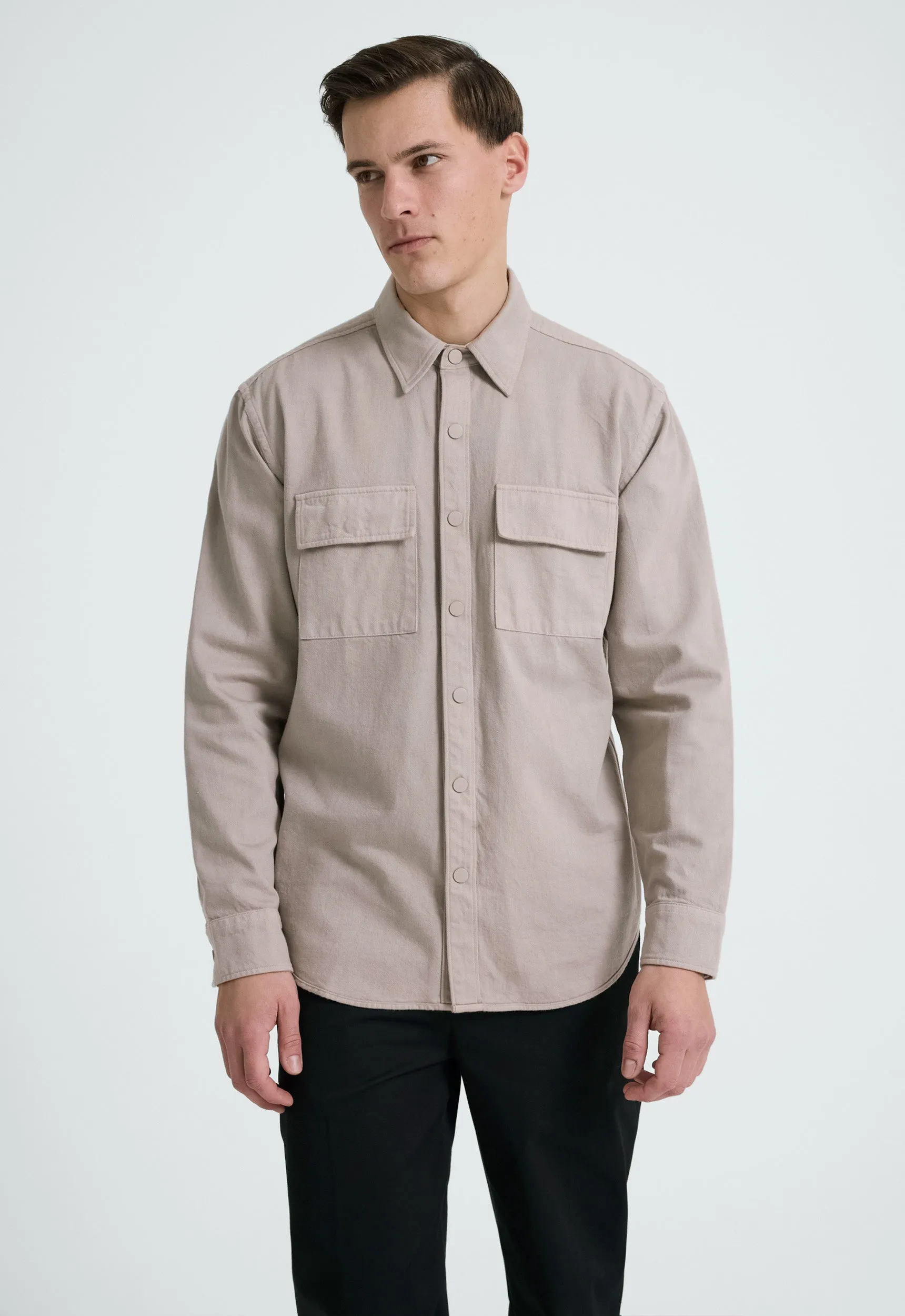 Begg Cotton Shirt - Pearl