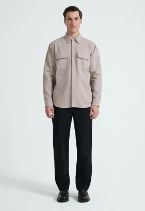 Begg Cotton Shirt - Pearl
