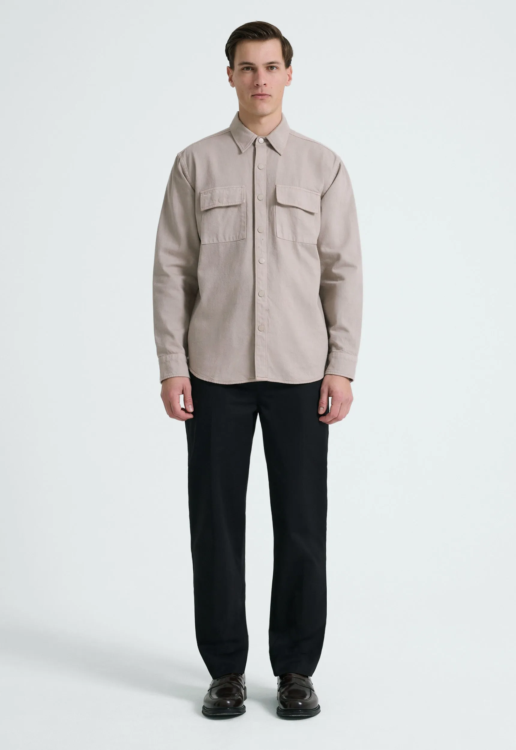 Begg Cotton Shirt - Pearl