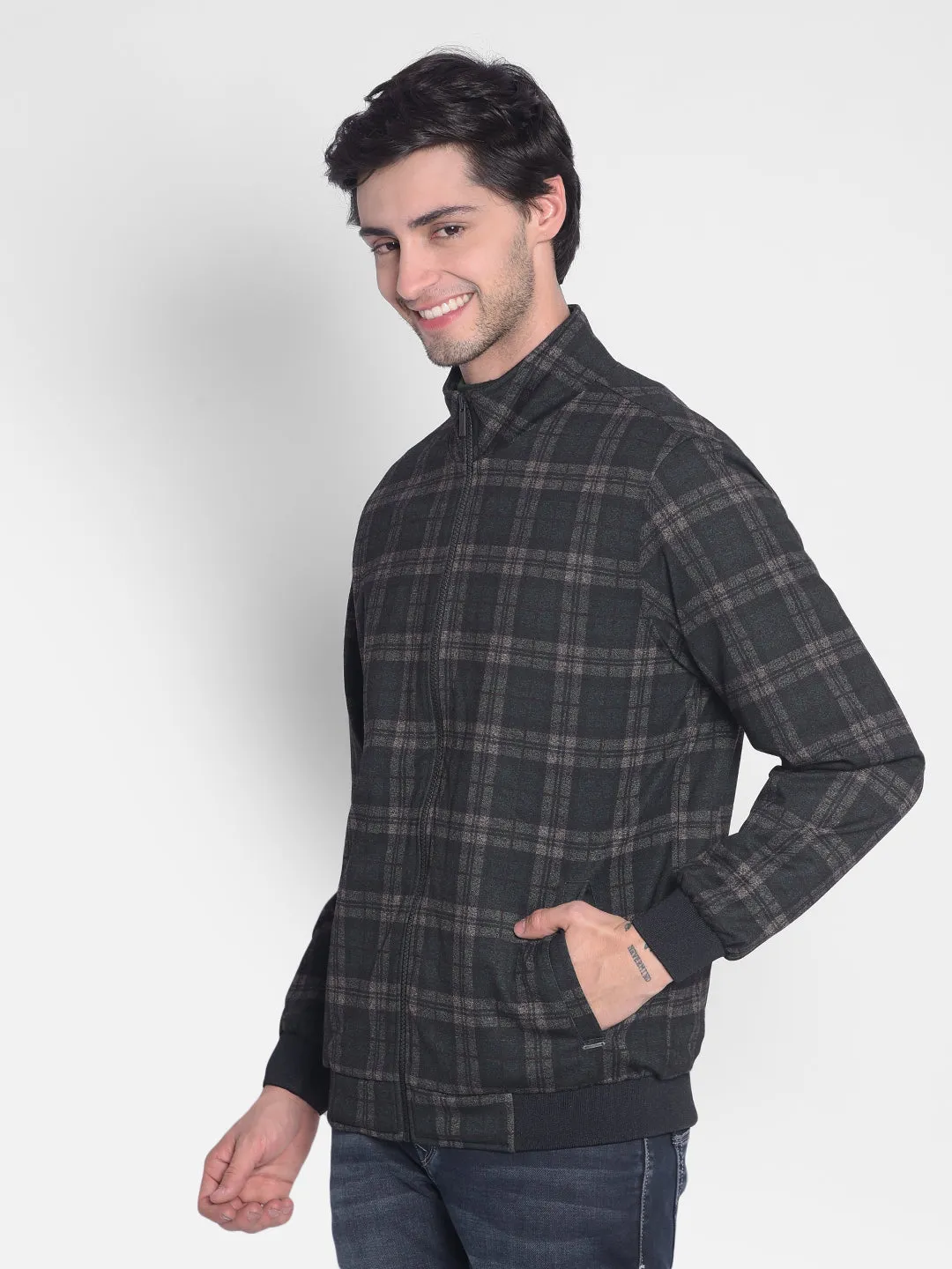Black Checked Jacket