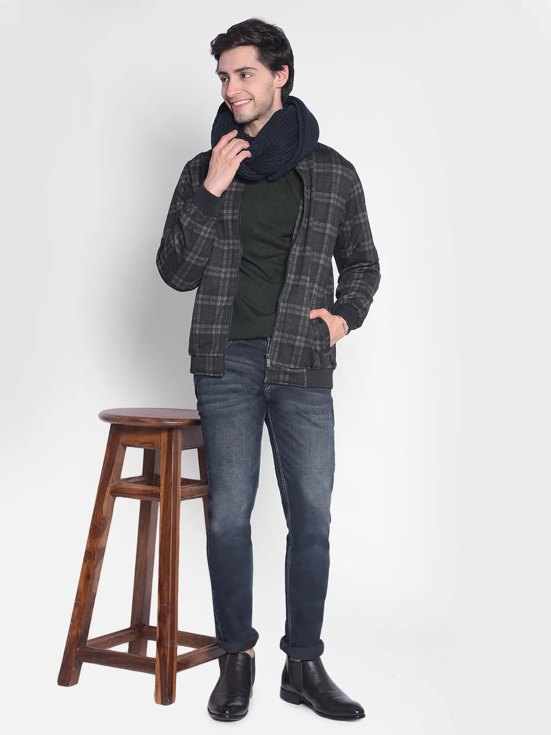 Black Checked Jacket