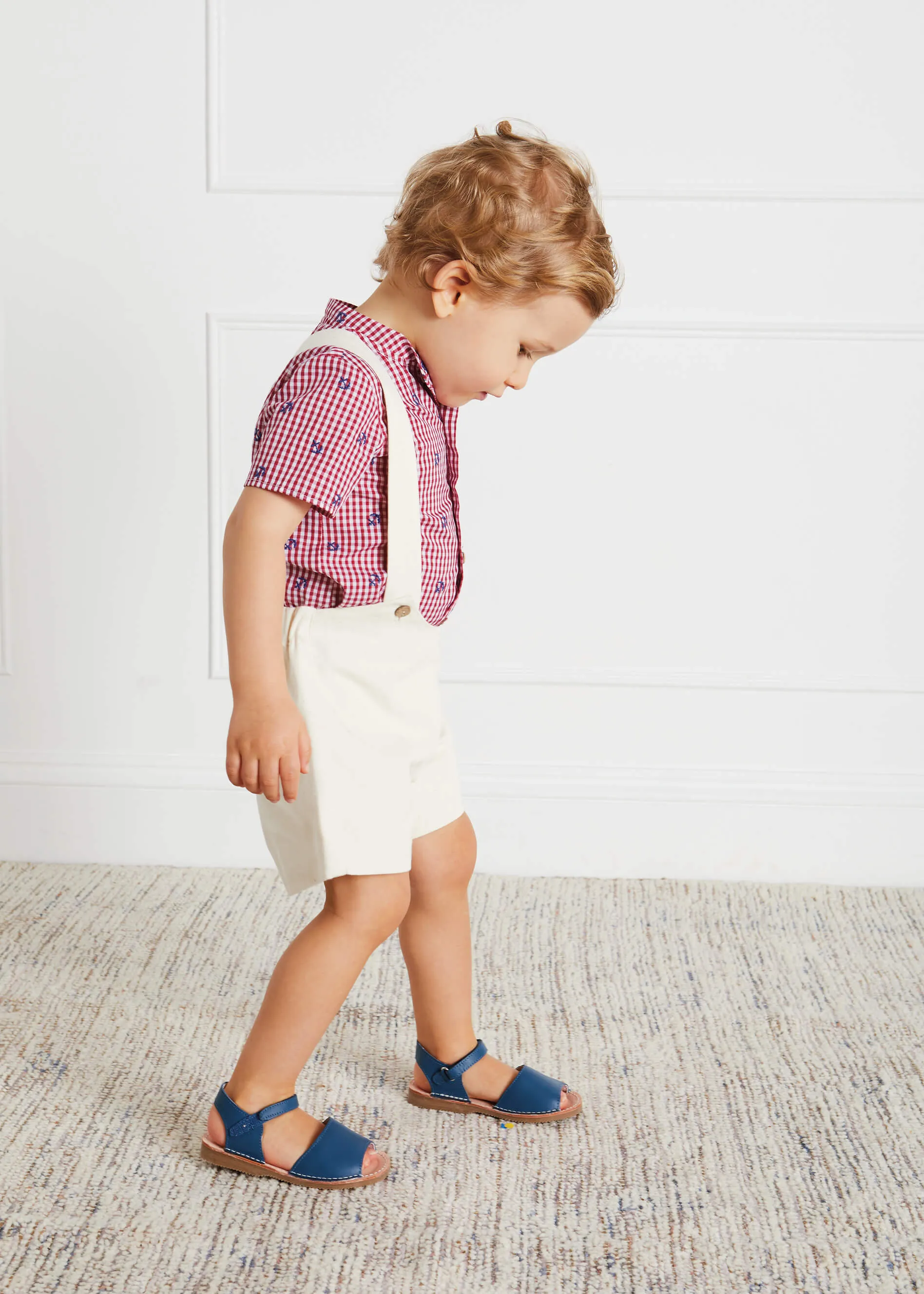 Button Detail Shorts with Braces in Beige (18mths-4yrs)
