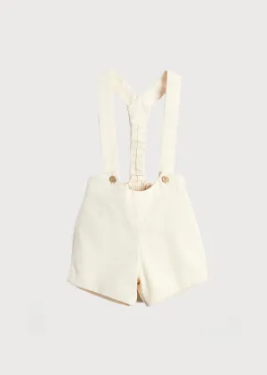 Button Detail Shorts with Braces in Beige (18mths-4yrs)