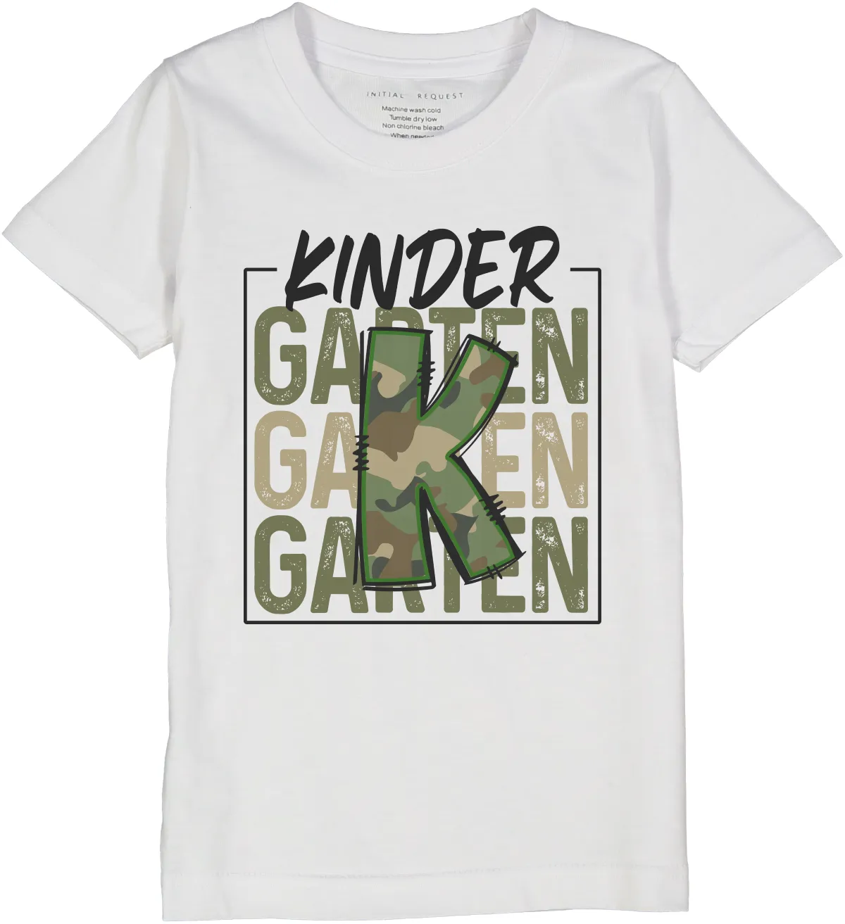 Camo Grade Level Back to School Tee for Boys Short Sleeve Tee