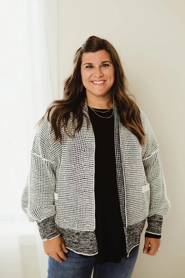 Chunky Waffle Knit Cardigan