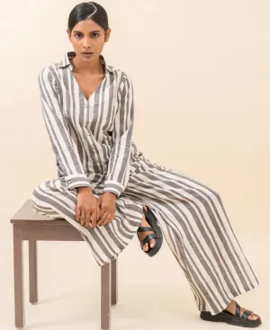 Classic Collar Striped Set