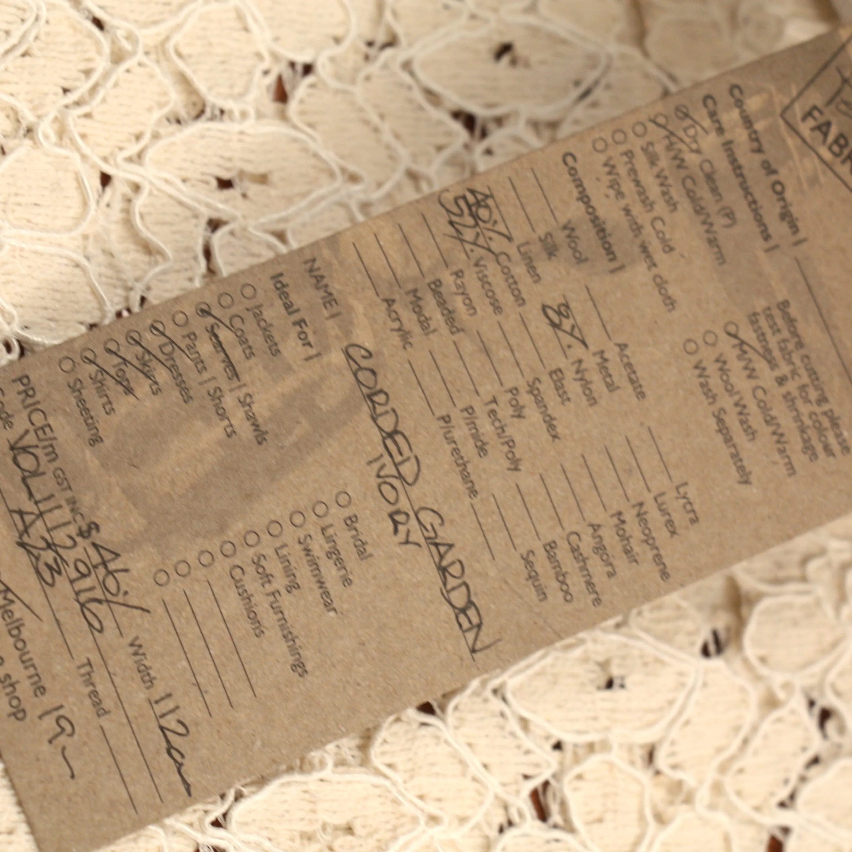 Corded Garden Ivory