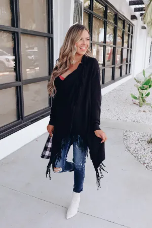 Cozy Crisscross Cardigan - Black