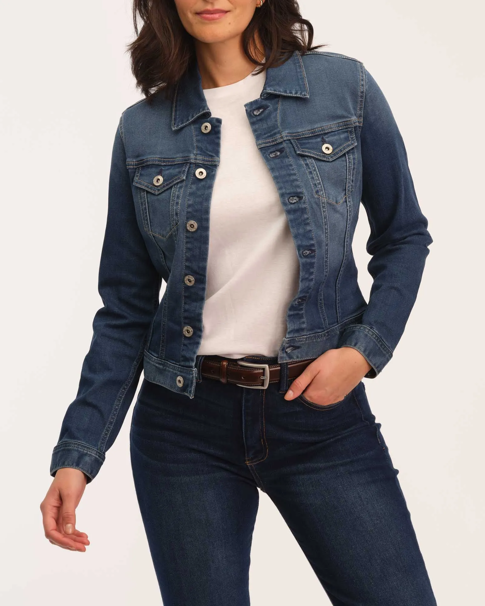 Cut Seam Detail Denim Jacket