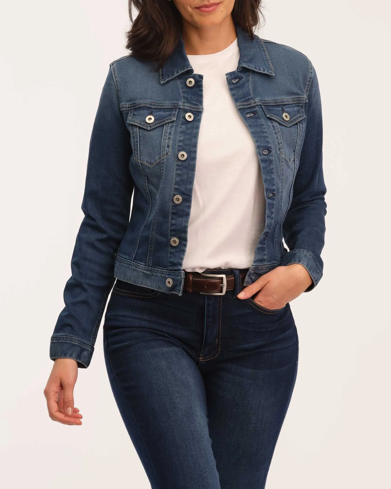 Cut Seam Detail Denim Jacket