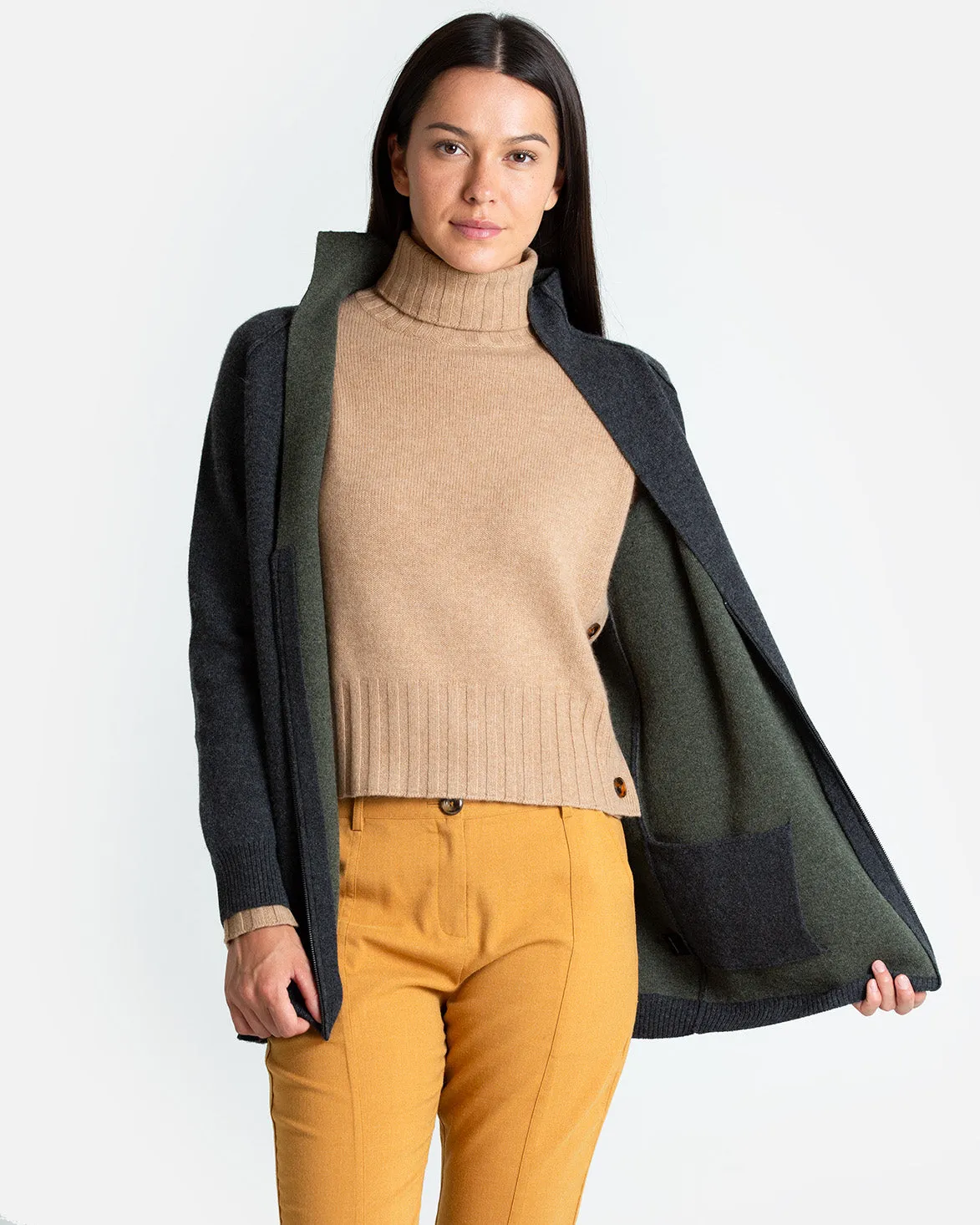 Double Faced Cashmere Coatigan