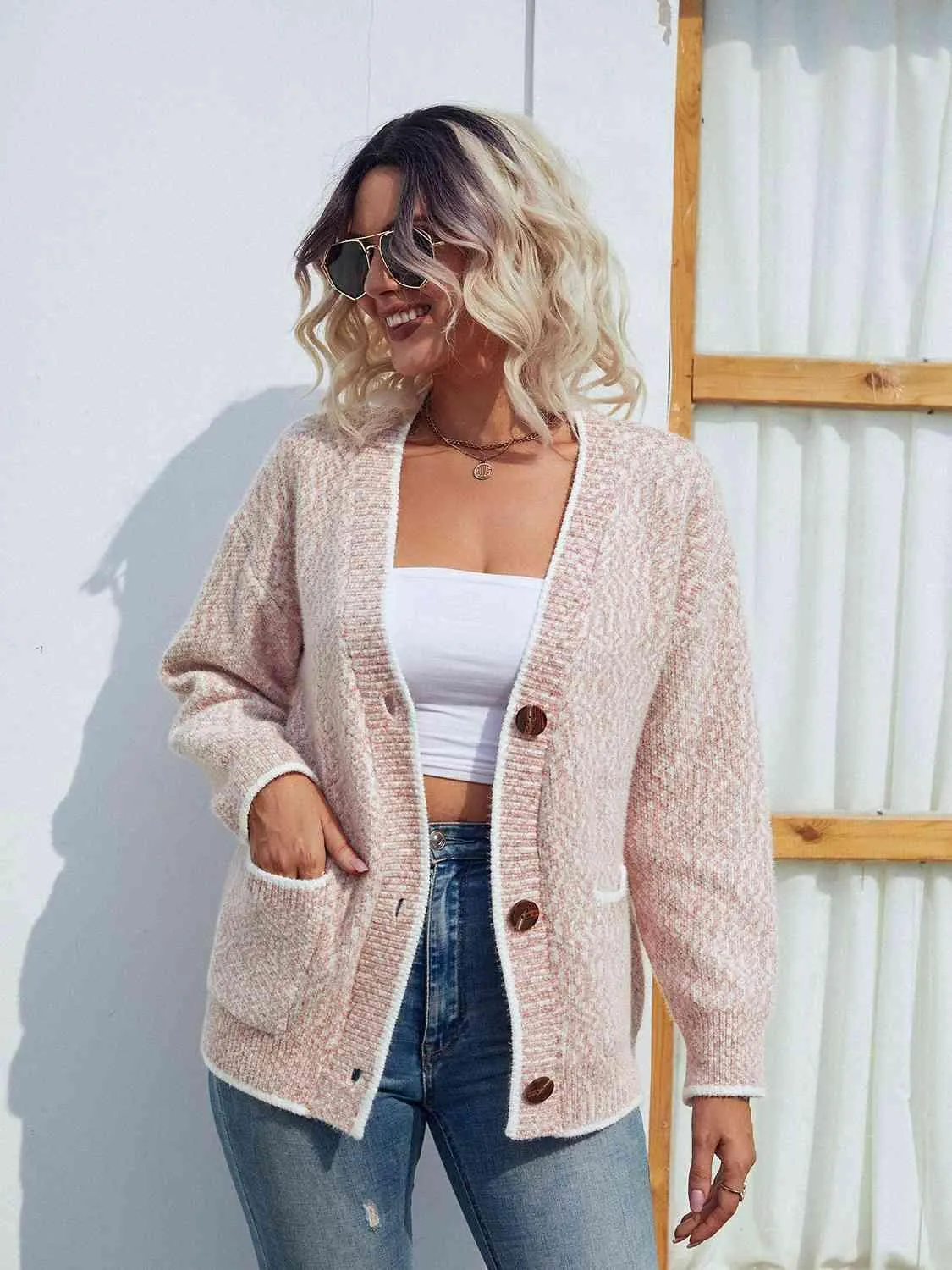 Exceptional Layer Pocketed Button Down Cardigan