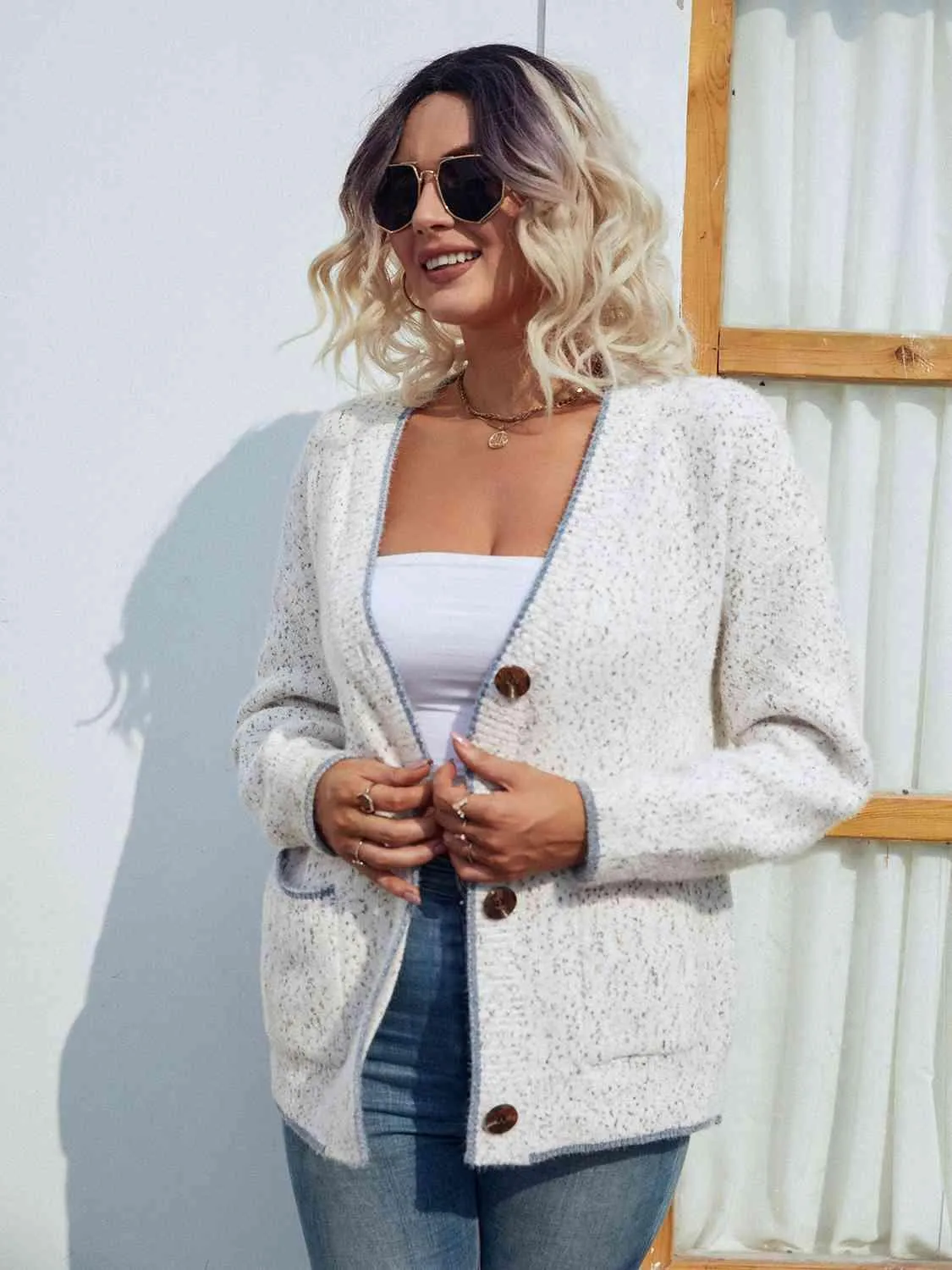 Exceptional Layer Pocketed Button Down Cardigan