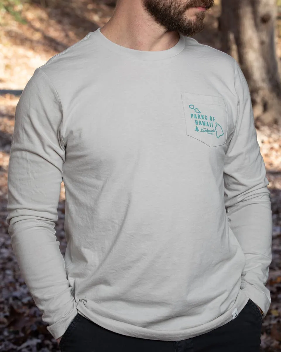 Explore Hawaii Long Sleeve Pocket T-shirt