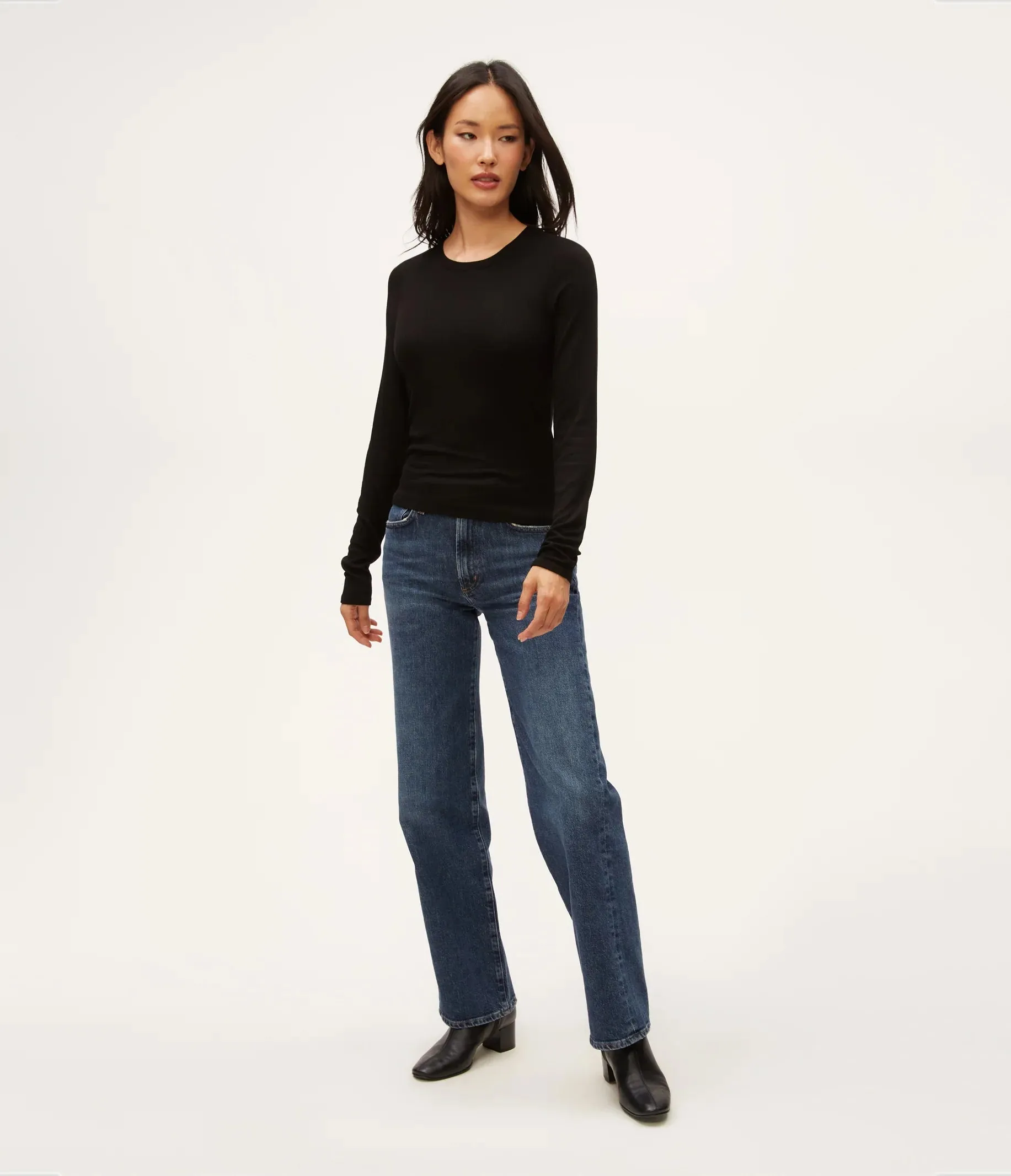 Finn Ribbed Crew Neck Top