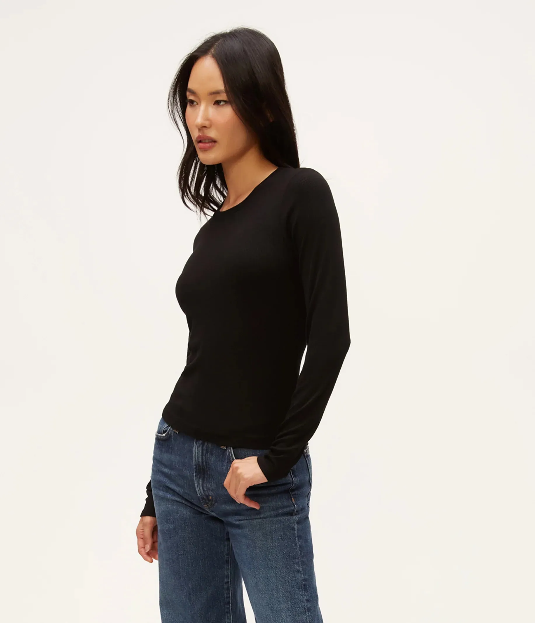 Finn Ribbed Crew Neck Top