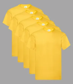 Fruit of the Loom Kid's T-Shirt, Sun Flower, 1-2 to 14-15 Years, (Pack of 5)