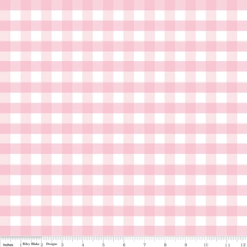 Gingham Double Gauze Pink