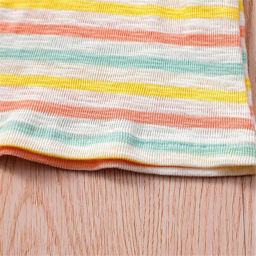 Girls Long Sleeve Striped Crew Neck Tees Girl T Shirts Wholesale