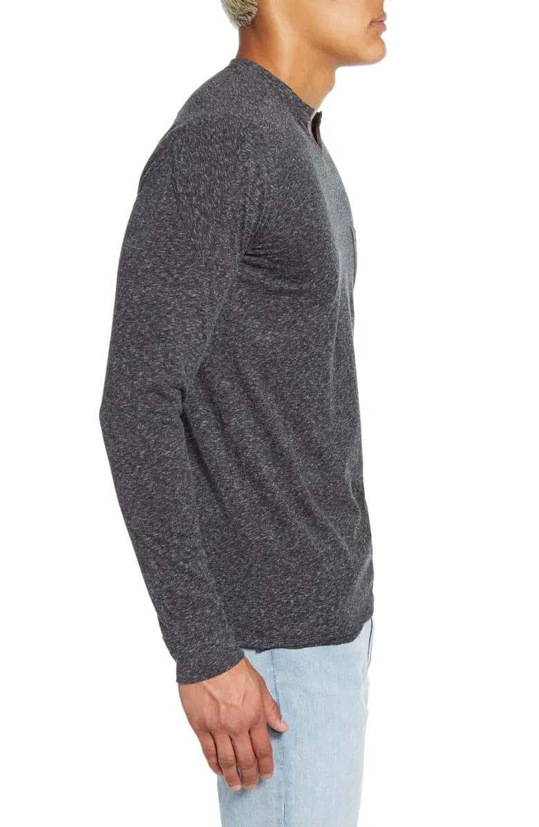 Good Man Brand LS Victory V-Notch Tee Charcoal Heather