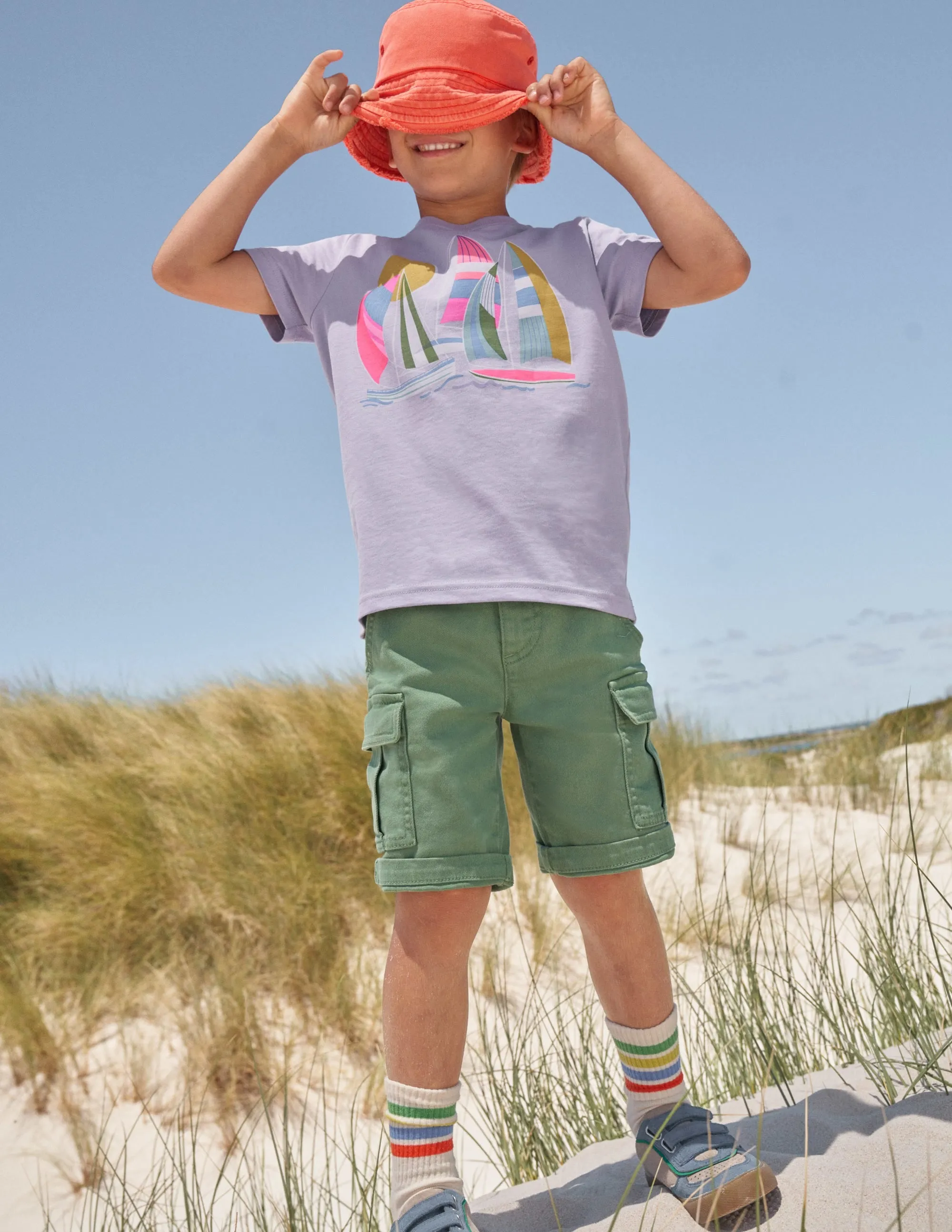 Graphic-Print Cotton T-Shirt-Misty Lavender