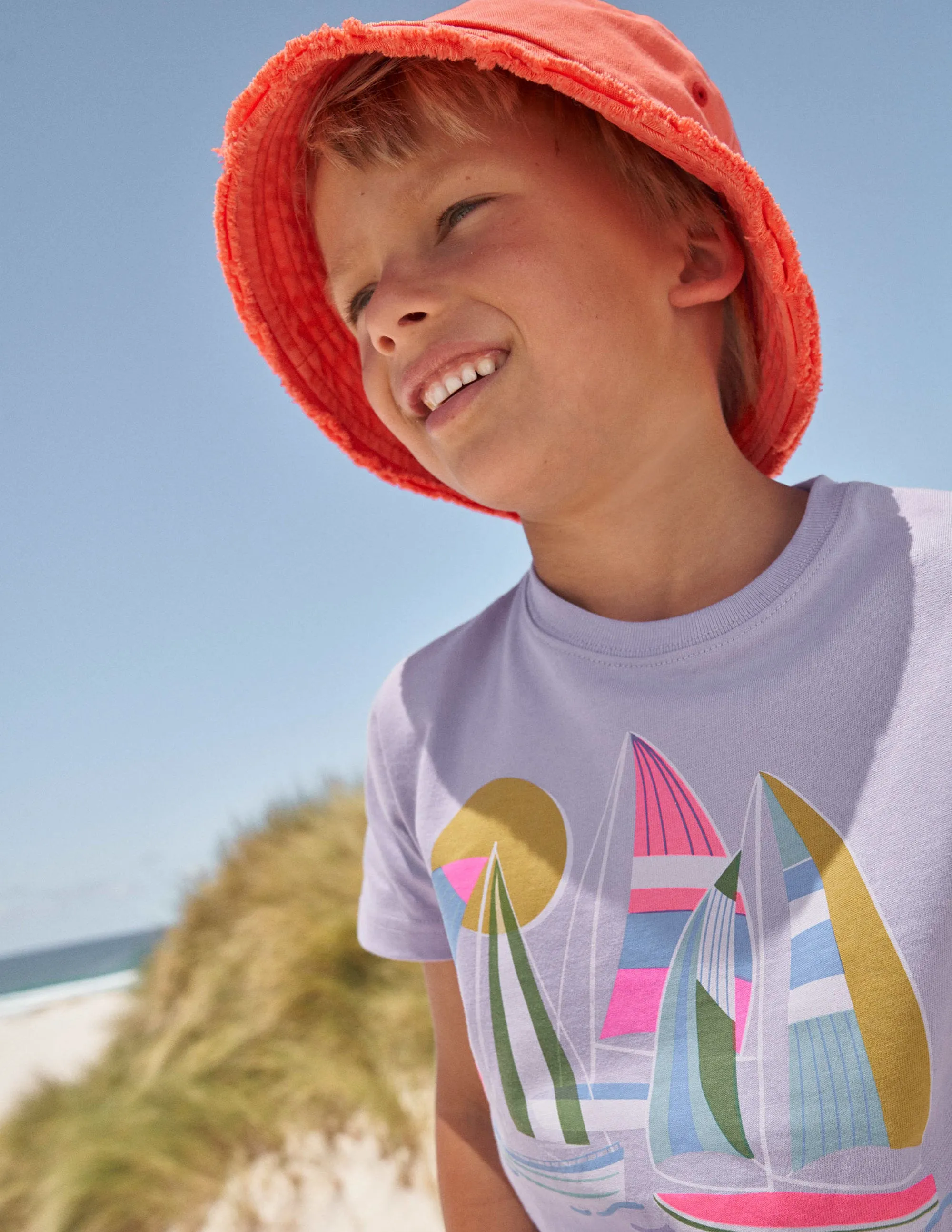 Graphic-Print Cotton T-Shirt-Misty Lavender
