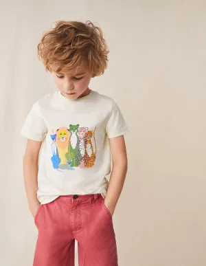 Graphic-Print Cotton T-Shirt-Vanilla Pod Cats