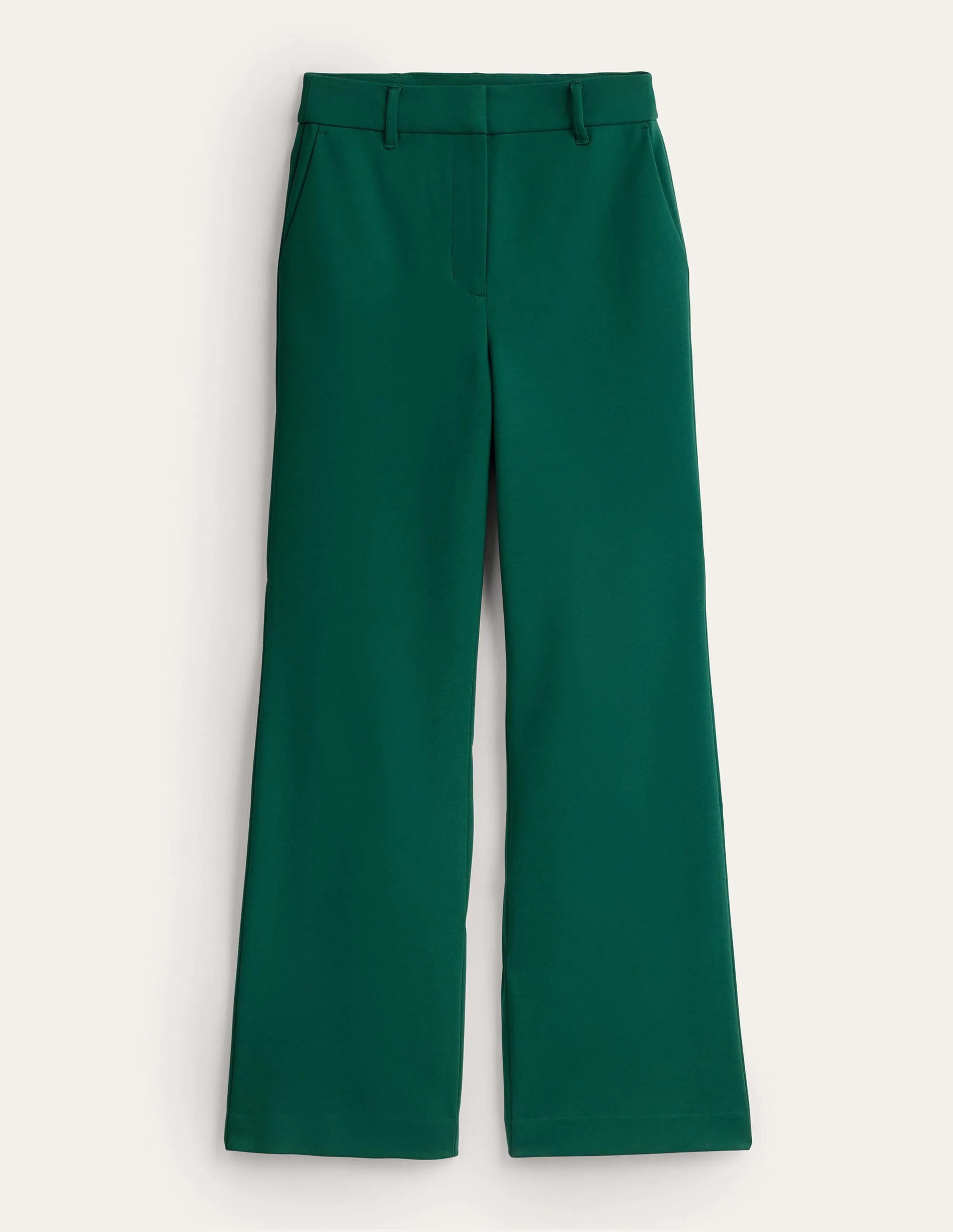 Hampshire Flared Trousers-Emerald Night