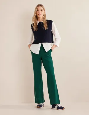 Hampshire Flared Trousers-Emerald Night