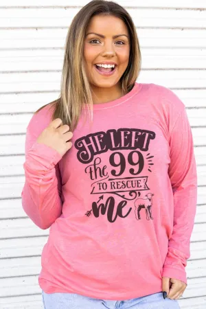 He Left The 99 Adult Soft-Tek Blend Long Sleeve Tee