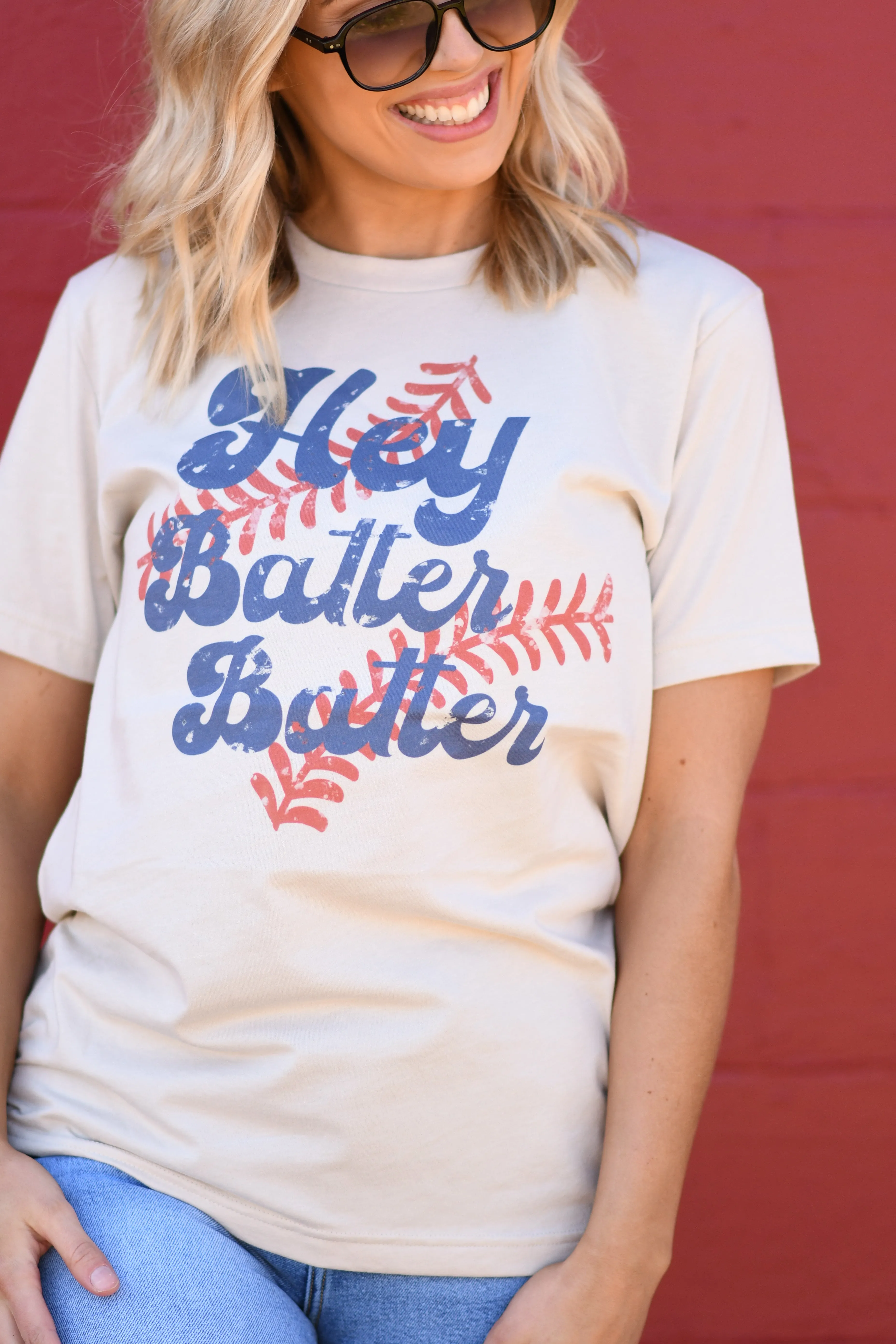 Hey Batter Batter Graphic Tee