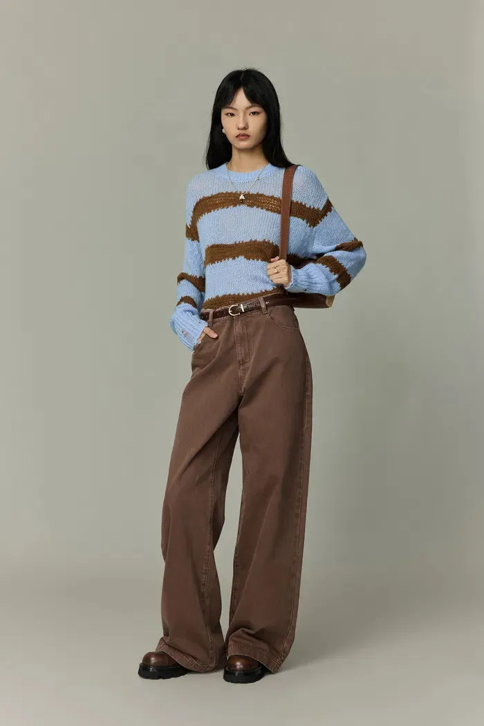 Ixworth Hand Painted Striped Sweater in Alpaca-Wool Knit
