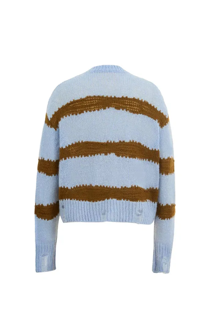 Ixworth Hand Painted Striped Sweater in Alpaca-Wool Knit