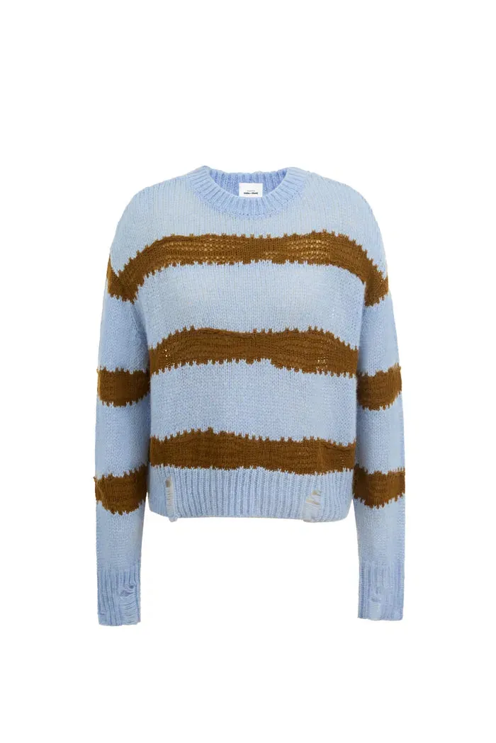 Ixworth Hand Painted Striped Sweater in Alpaca-Wool Knit