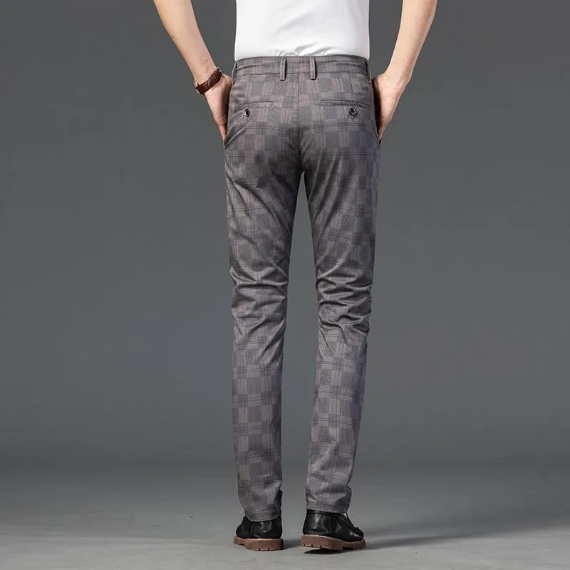 JAYWOOD Men's Classic Plaid Formal Pants