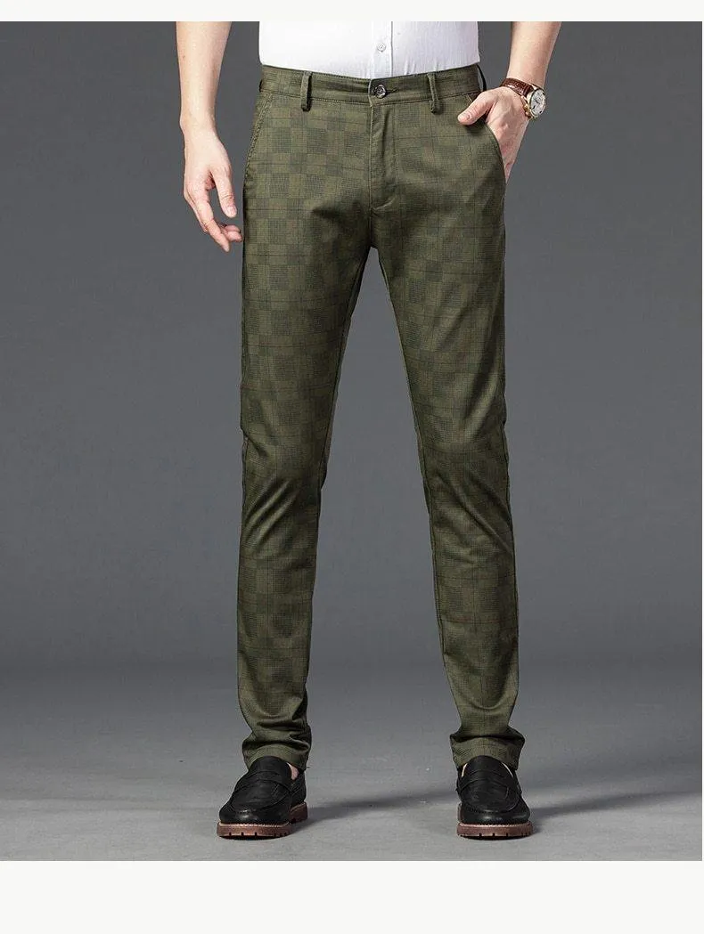 JAYWOOD Men's Classic Plaid Formal Pants